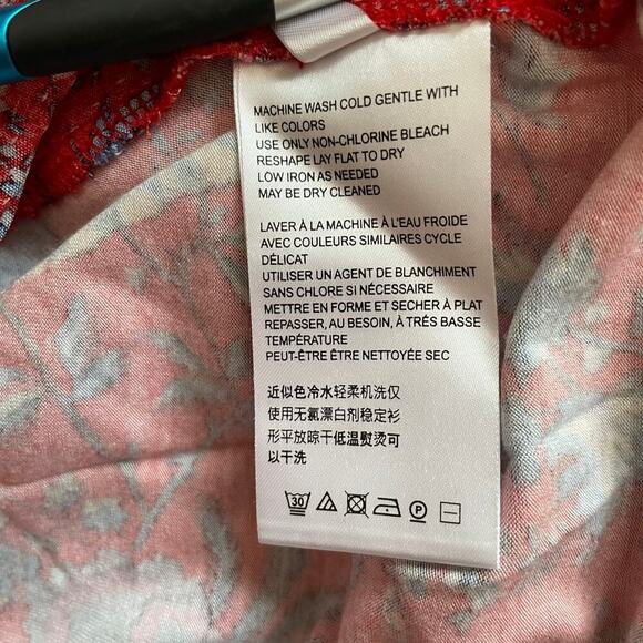 Anthropologie Maeve Blouse Floral Print Short Sleeve Size Small - Picture 8 of 9